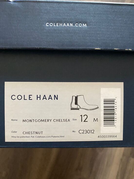 Cole Haan Men\'s Chestnut Brown Montgomery Zip Chelsea Boot sz 12 main image 5